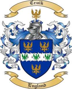 Cruik Family Crest from England