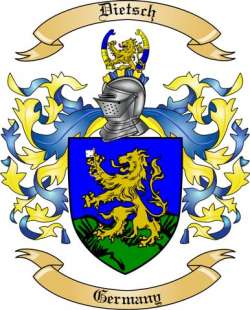 Dietsch Family Crest from Germany2