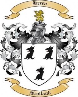 Green (English) Surname Shield (Coat of Arms, Family Crest)