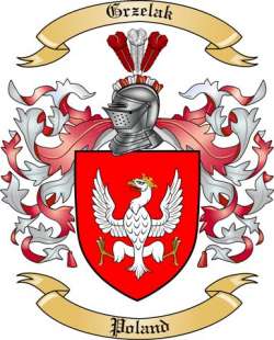 Grzelak Family Crest from Poland