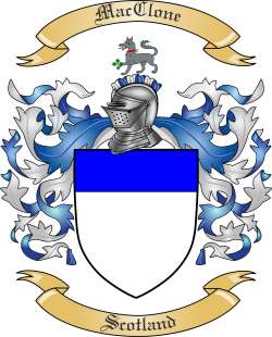 MacClone Family Crest from Scotland