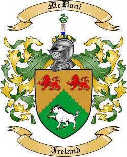 McDoni Family Crest from Ireland