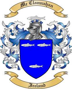 Mc Clannahan Family Crest from Ireland