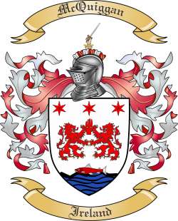 Mc Quiggan Family Crest from Ireland