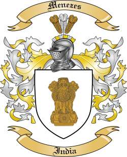 Menezes Family Crest from India