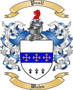 Paull Family Crest from Wales