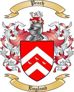 Peach Family Crest from England