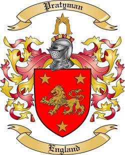 Pratyman Family Crest from England