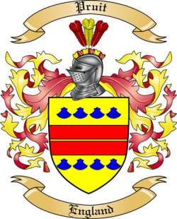 Pruit Family Crest from England