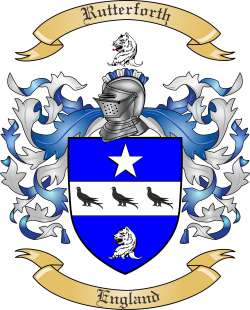 Rutterforth Family Crest from England