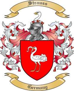 Strauss Family Crest from Germany