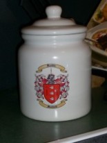 Cookie Jar - Canister with Coat of Arms and Family Crest