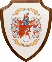Decorative Wall Plaque with Coat of Arms in Color
